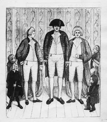Trois géants avec un groupe de spectateurs, 1784