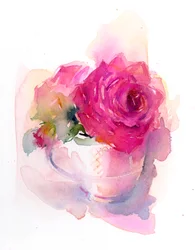 Rose dans une tasse de thé