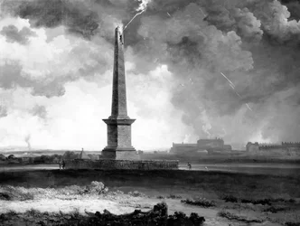 Le Monument de Nelson frappé par la foudre, c.1810
