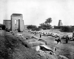 Avenue des Sphinx, Karnak, Égypte, 1893