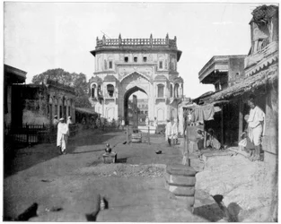 Porte de Lucknow, Inde, fin 19ème siècle