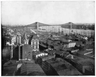 New York et le pont de Brooklyn, fin du 19e siècle