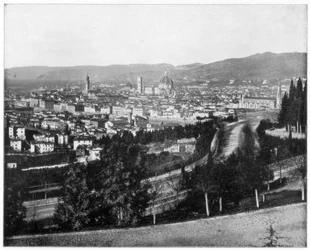 Panorama de Florence, Italie, fin du 19ème siècle