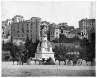Statue de Christophe Colomb, Gênes, Italie, fin 19ème siècle