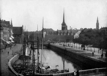 Scène de rue à Copenhague, Danemark, 1893