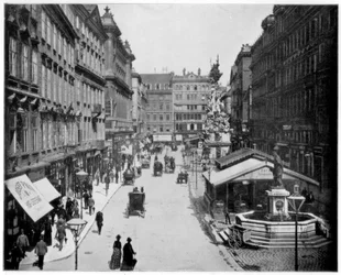 Le Graben, Vienne, fin du XIXe siècle