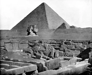 Les pyramides et le Sphinx, Égypte, 1893