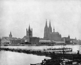Le Rhin à Cologne, Allemagne, 1893