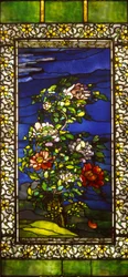 Pivoines dans le vent avec bordures Kakemono