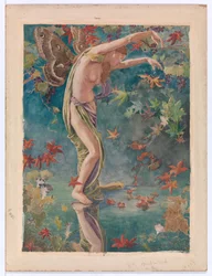 Feuilles éparpillées par l