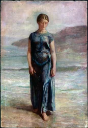 Femme se baignant