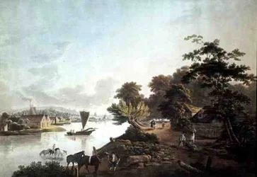 Millbank sur la Tamise, gravé par F. Jukes