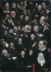 Études à la Chambre des Lords, le vicomte Morley proposant l