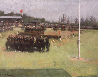 Le carrousel musical du 15e régiment de hussards pendant le tournoi militaire de l