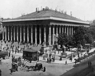 Bourse de Paris vers 1900 (photo n/b)