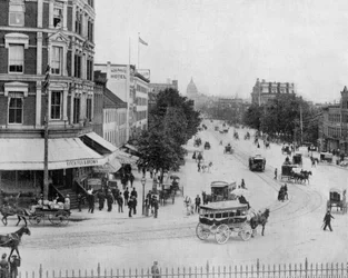 Avenue Pensylvania à Washington photo par John Lawson Stoddard (1850-1931) Voyageur et Conférencier Publication éducative pour -Chicago