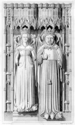 Effigie de Henri IV et de sa reine Jeanne de Navarre dans la cathédrale de Canterbury, 1826