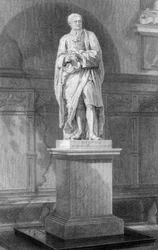 Statue de Sir Isaac Newton, mathématicien, astronome et physicien anglais, XIXe siècle