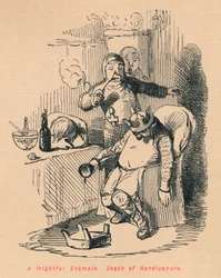 Un exemple effrayant. Mort de Hardicanute, vers 1860