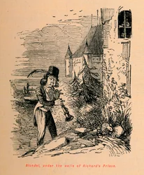 Blondel, sous les murs de la prison de Richard, vers 1860