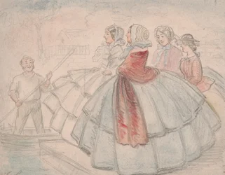 Crinolines au bord de la rivière