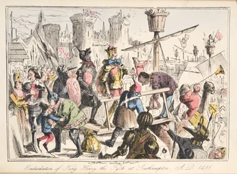 Embarquement de Henri V à Southampton, AD 1415, de The Comic History of England, pub. 1864