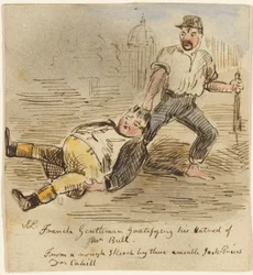 Gentilhomme français satisfaisant sa haine de M. Bull