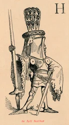 En pleine plume, vers 1860