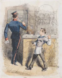 Pot Valiant : scène dans une taverne