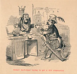 Robert Courteheuse essayant de faire escompter une Lettre de Change, vers 1860