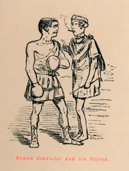 Gladiateur romain et son patron, 1852