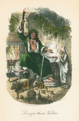 Scène de Un chant de Noël de Charles Dickens, 1843