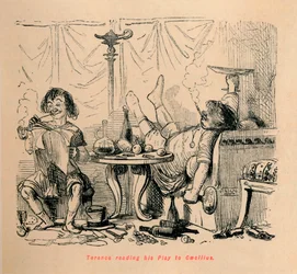 Térence lisant sa pièce à Caecilius, 1852
