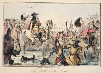 La bataille de la Boyne, de The Comic History of England, pub. 1864