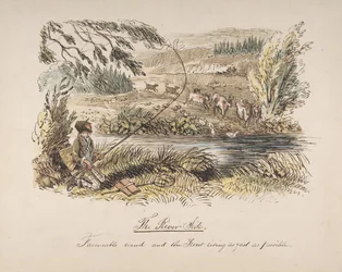La rivière, vent favorable et la truite montant aussi vite que possible, 1830-64