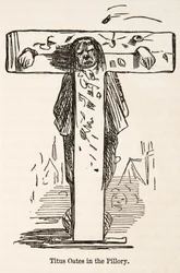 Titus Oates au pilori, de The Comic History of England, pub. 1864