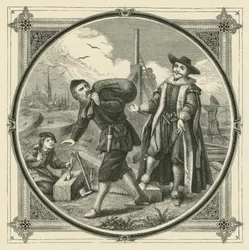 Un moulin entier pour moudre un boisseau de maïs (gravure)