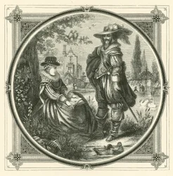 Les oiseaux de même plumage se rassemblent (gravure)