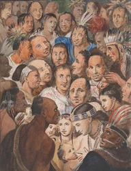 Tableau de visages indiens, 1811-1813