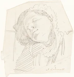 Une femme se reposant