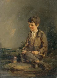 Garçon pêchant