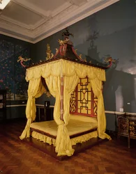 Lit à baldaquin, de style chinois, années 1750