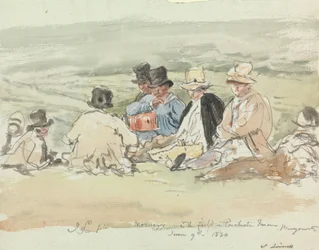 Faucheurs dans le champ à Porchester Terrace, Bayswater, 9 juin 1830