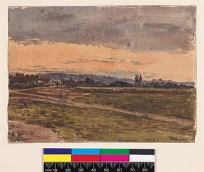 Recto : Coucher de soleil. Verso : Une esquisse pour le même sujet, 1812