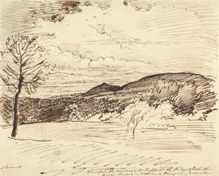 Vue depuis la fenêtre de M. Sheppard, The Ridge, Gloucestershire
