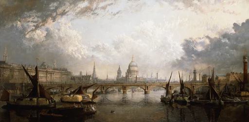 La Tamise depuis Hungerford Bridge, 1871