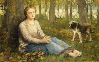 Une bergère et son troupeau, 1878-9