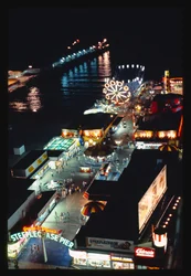Jetée Steeplechase de nuit, Atlantic City, New Jersey, États-Unis