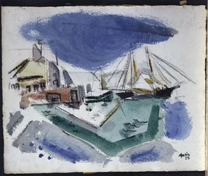 Scène portuaire