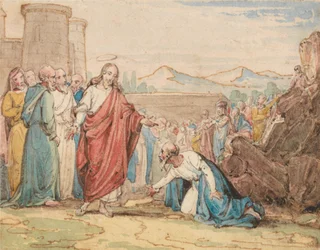 Un Vieil Homme Suppliant le Christ